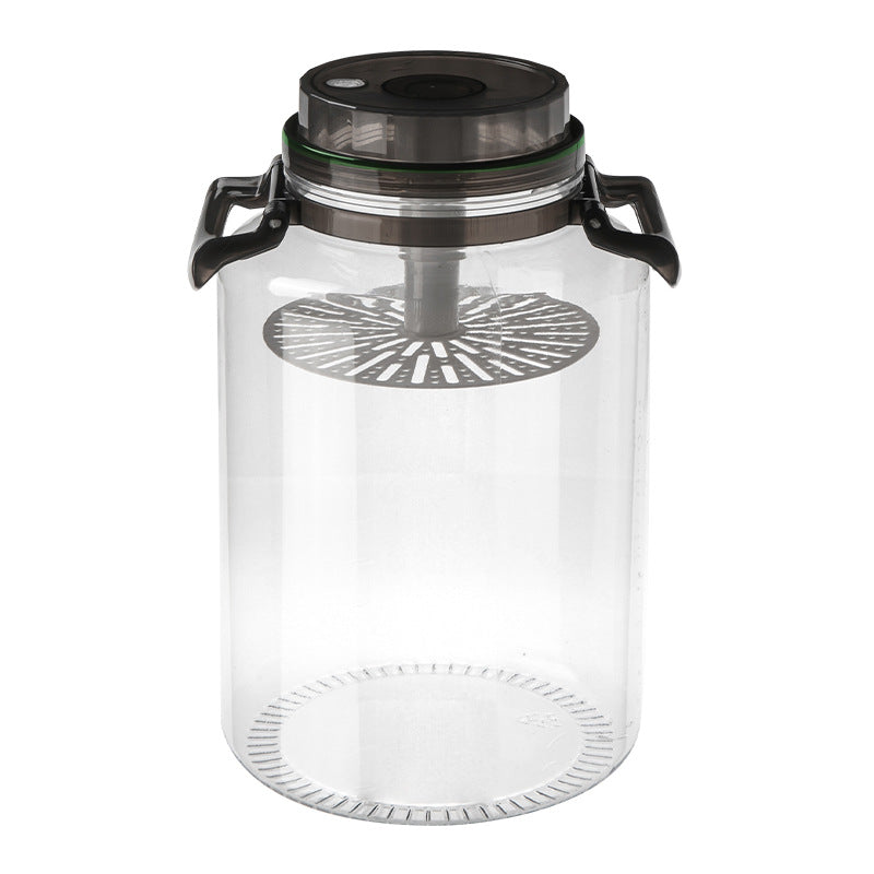 Large Pickling Jar with Airtight Lid, Leak-Proof Food Grade Storage Jar with Handle