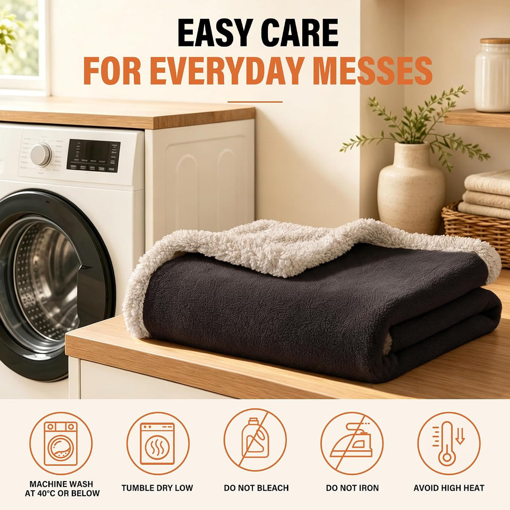 Ultimate Waterproof Blanket for Bed - Reversible, Cozy, and Leakproof Throw for Pets and People