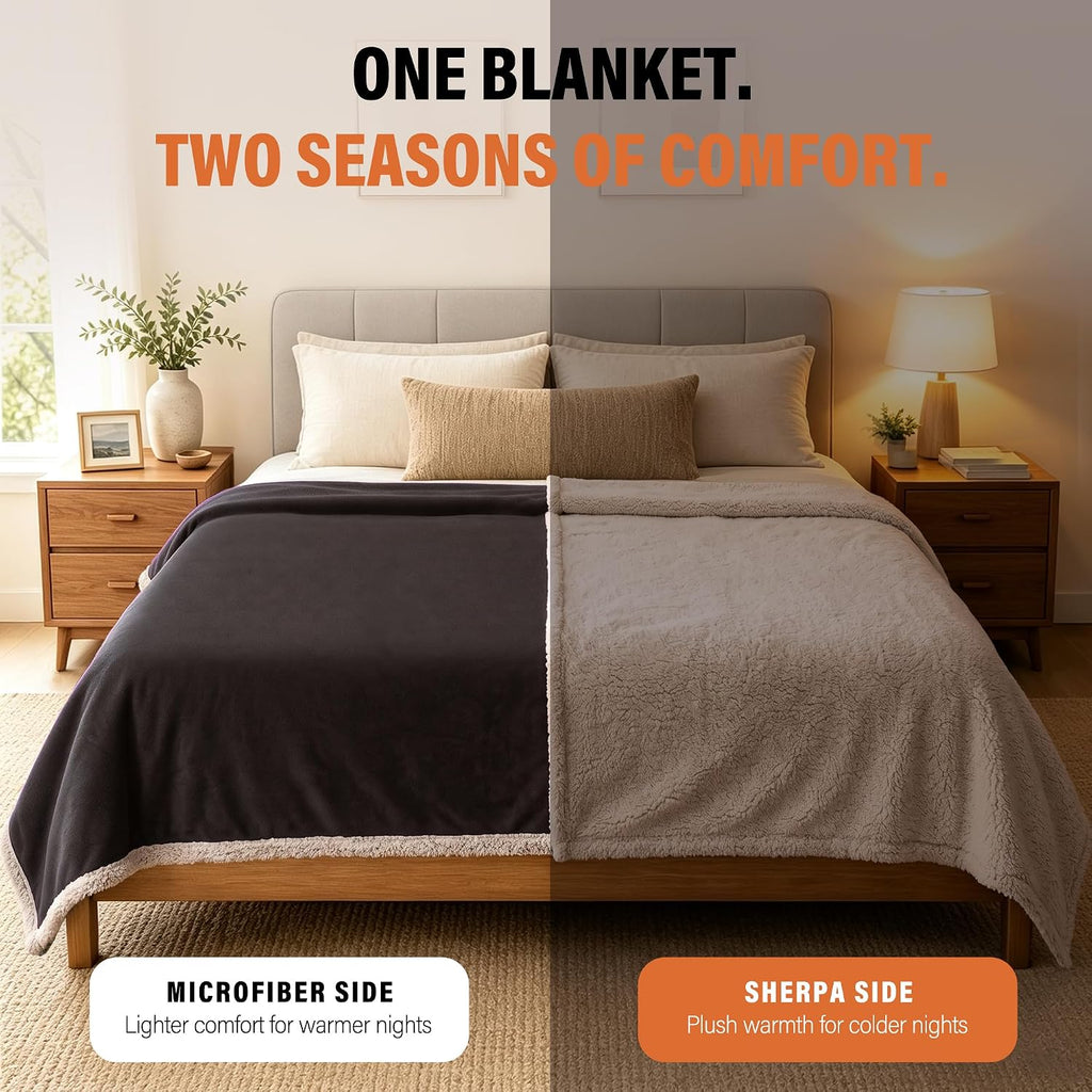 Ultimate Waterproof Blanket for Bed - Reversible, Cozy, and Leakproof Throw for Pets and People