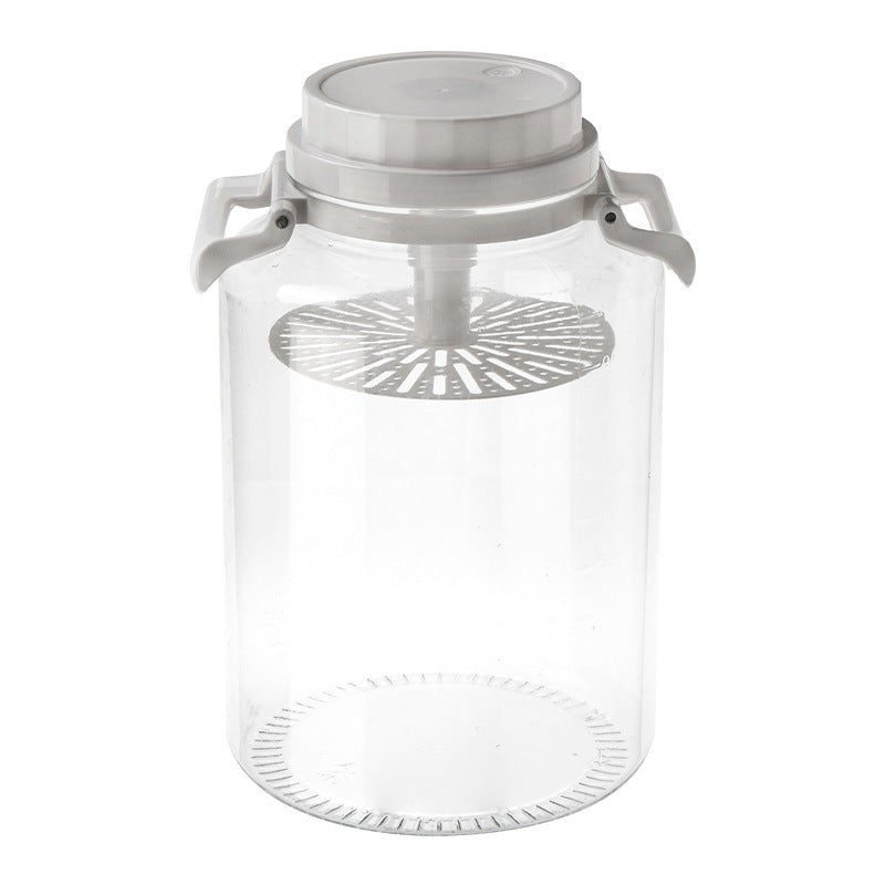 Large Pickling Jar with Airtight Lid, Leak-Proof Food Grade Storage Jar with Handle