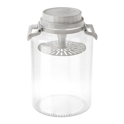Large Pickling Jar with Airtight Lid, Leak-Proof Food Grade Storage Jar with Handle
